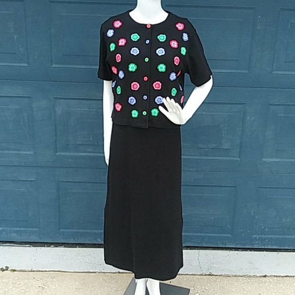 BECHAMEL  Ladies Embroidered💐 2PC Maxi Dress - Picture 11 of 15